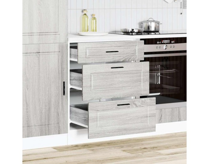 Sonata H Кухненски шкаф Porto, сив сонома, инженерна дървесина