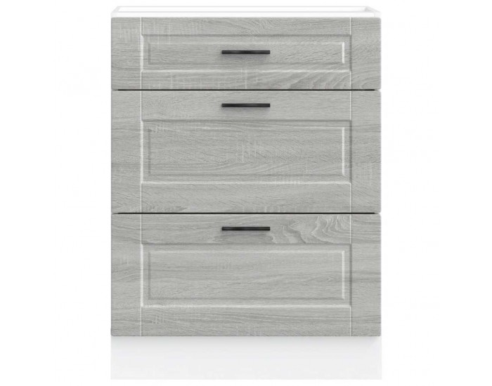 Sonata H Кухненски шкаф Porto, сив сонома, инженерна дървесина