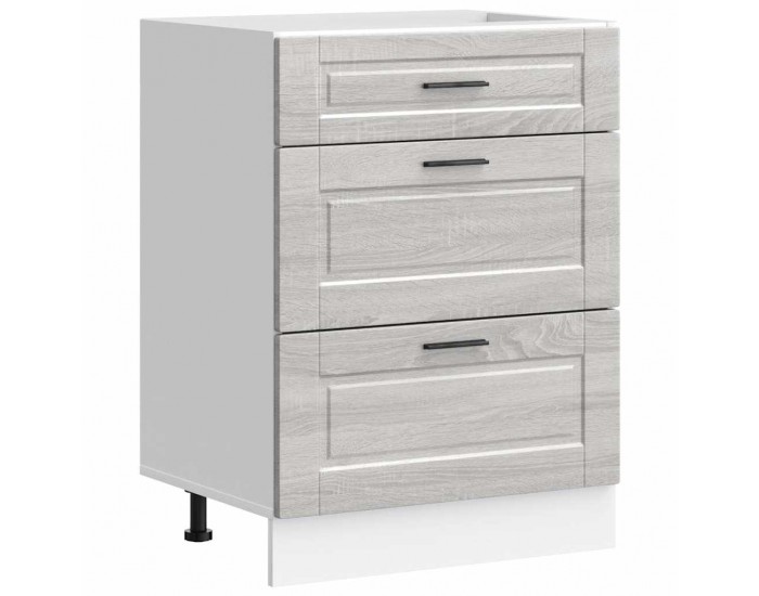 Sonata H Кухненски шкаф Porto, сив сонома, инженерна дървесина