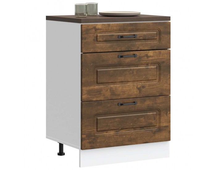 Sonata H Кухненски шкаф, Kalmar, опушен дъб, инженерно дърво