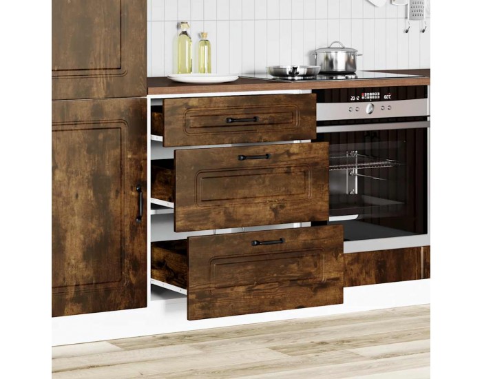 Sonata H Кухненски шкаф, Kalmar, опушен дъб, инженерно дърво