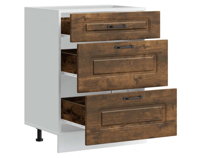 Sonata H Кухненски шкаф, Kalmar, опушен дъб, инженерно дърво