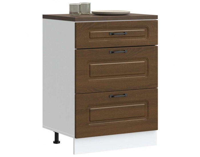 Sonata H Кухненски шкаф, Kalmar, кафяв дъб, инженерно дърво