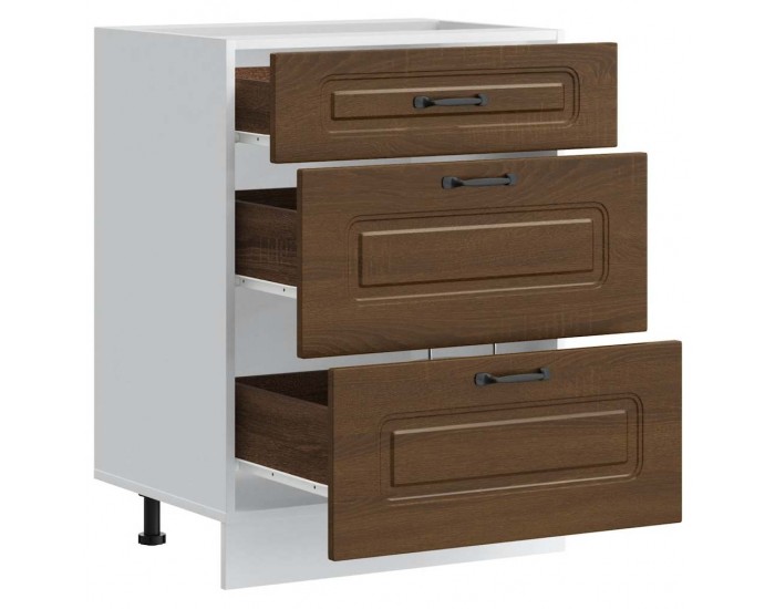 Sonata H Кухненски шкаф, Kalmar, кафяв дъб, инженерно дърво