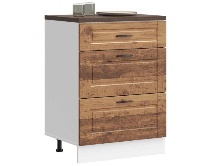 Sonata H Кухненски шкаф Porto, старо дърво, инженерно дърво