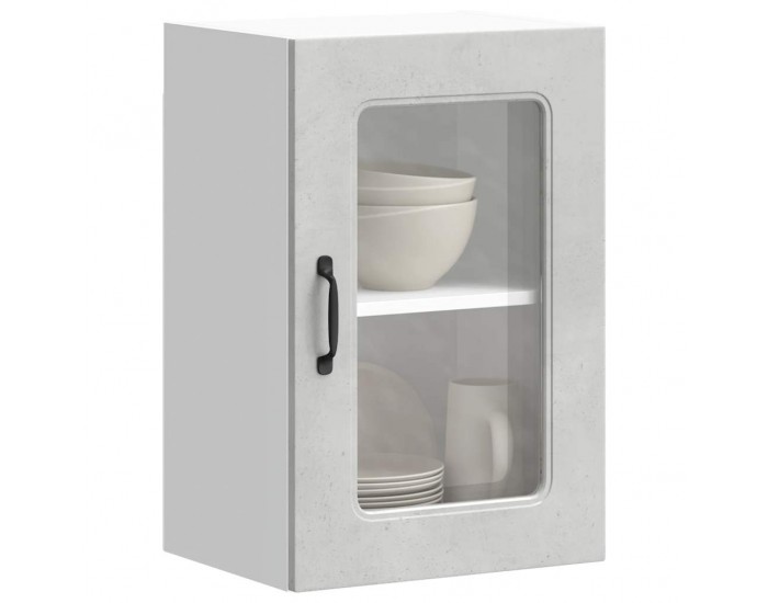 Sonata H Кухненски стенен шкаф с стъклена врата, Kalmar, инженерно дърво