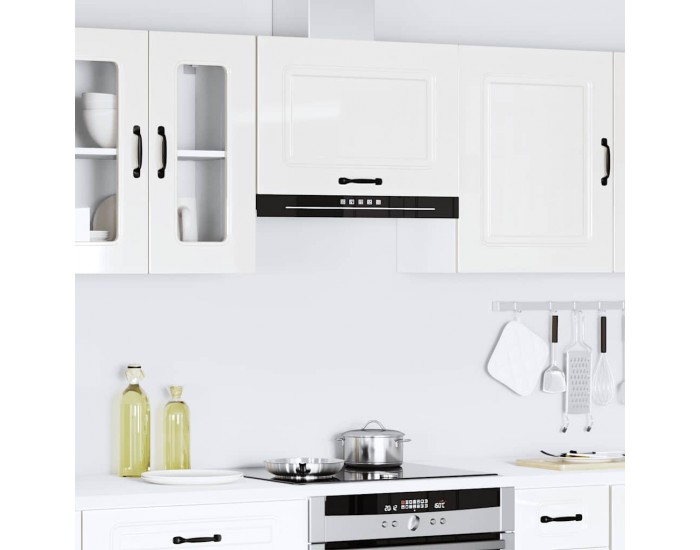 Sonata H Кухненски стенен шкаф, Kalmar, бял гланц, инженерно дърво