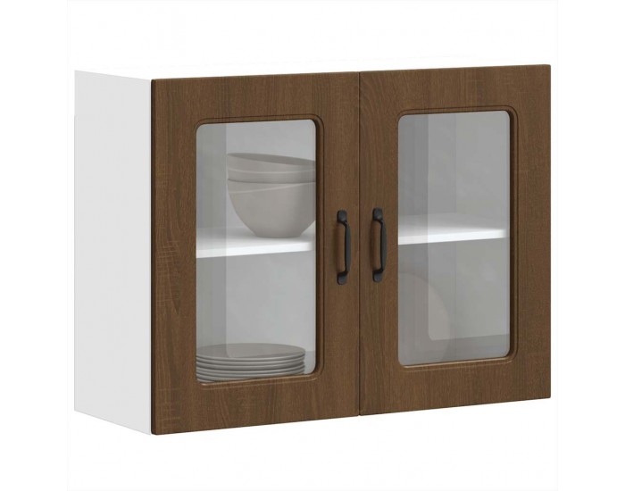 Sonata H Кухненски стенен шкаф с стъклена врата, Kalmar, инженерно дърво