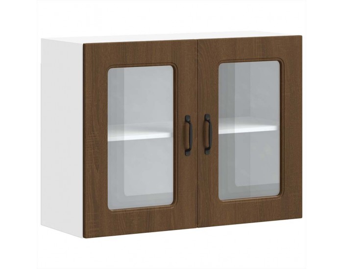 Sonata H Кухненски стенен шкаф с стъклена врата, Kalmar, инженерно дърво
