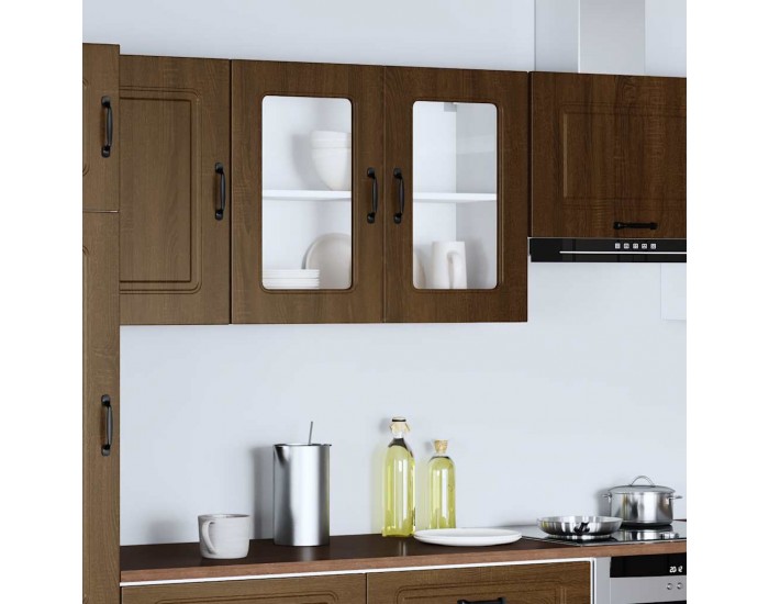 Sonata H Кухненски стенен шкаф с стъклена врата, Kalmar, инженерно дърво