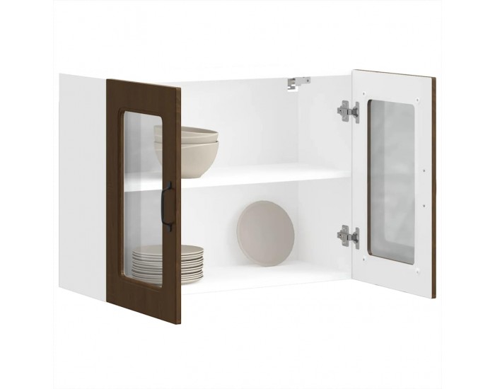 Sonata H Кухненски стенен шкаф с стъклена врата, Kalmar, инженерно дърво