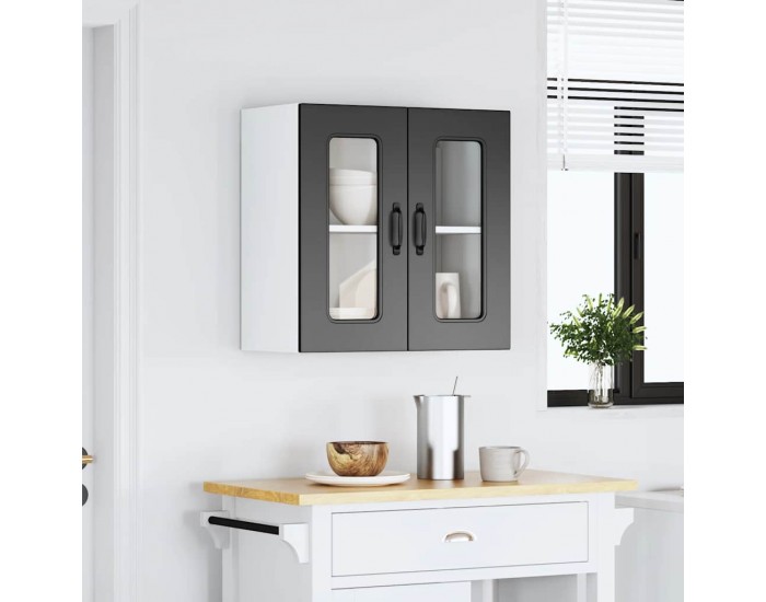 Sonata H Кухненски стенен шкаф с стъклена врата, Kalmar, инженерно дърво