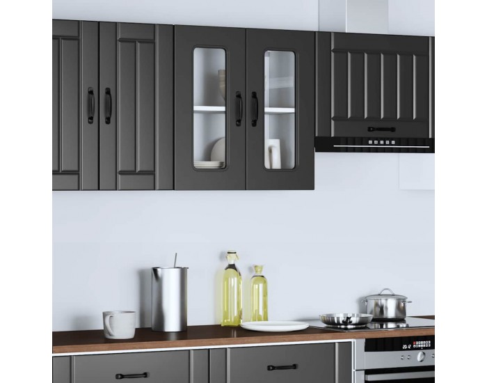 Sonata H Кухненски стенен шкаф с стъклена врата, Kalmar, инженерно дърво