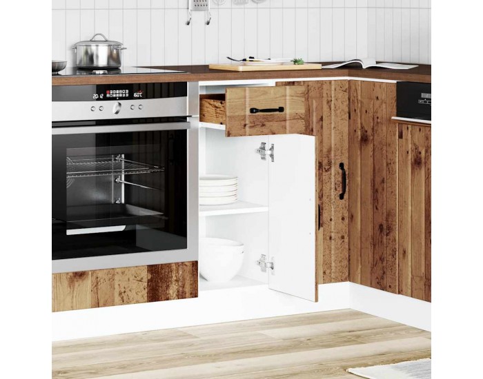 Sonata H Кухненски шкаф Lucca, старо дърво, инженерно дърво