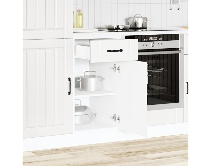 Sonata H Кухненски шкаф Lucca Бяла инженерна дървесина