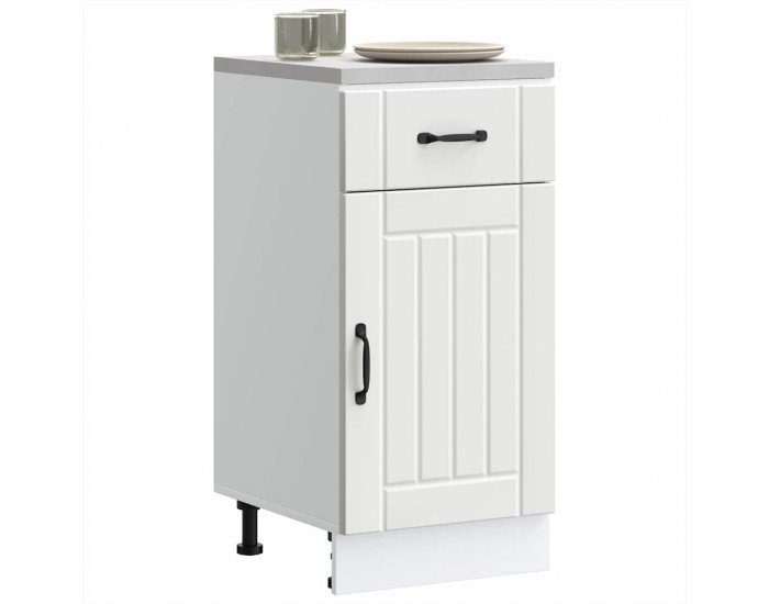 Sonata H Кухненски шкаф Lucca Бяла инженерна дървесина