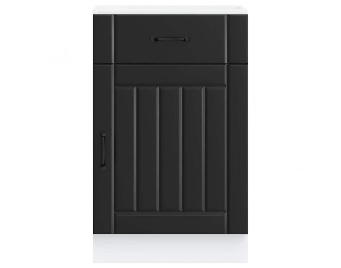 Sonata H Кухненски шкаф Lucca Черно инженерно дърво