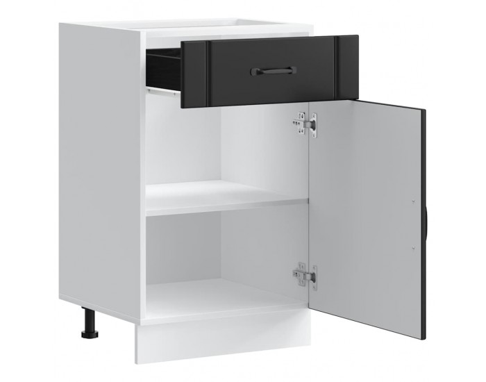 Sonata H Кухненски шкаф Lucca Черно инженерно дърво