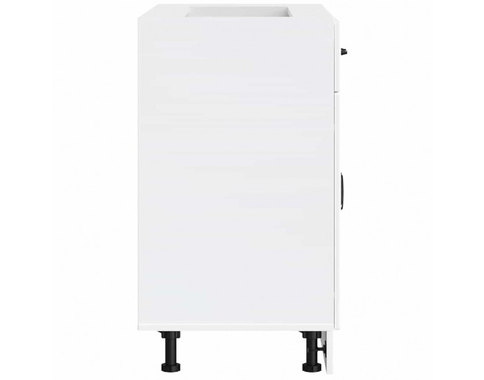 Sonata H Кухненски шкаф Lucca, бял гланц, инженерно дърв