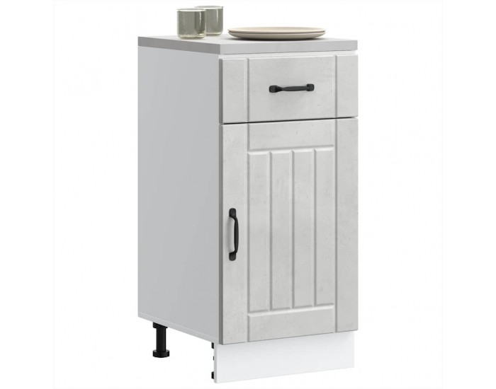 Sonata H Кухненски шкаф Lucca, бетонно сив, инженерно дърво