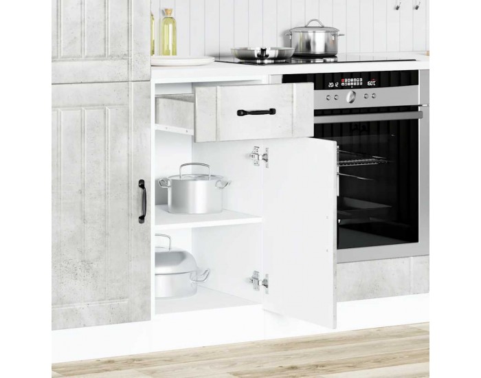 Sonata H Кухненски шкаф Lucca, бетонно сив, инженерно дърво