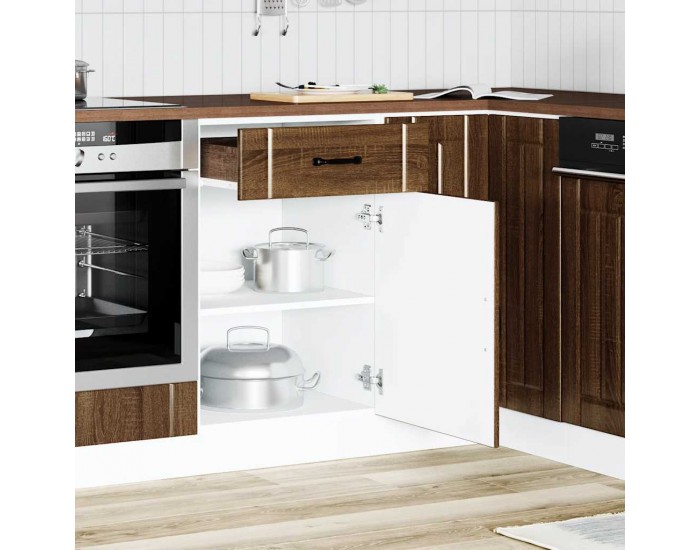 Sonata H Кухненски шкаф Lucca, кафяв дъб, инженерна дървесина
