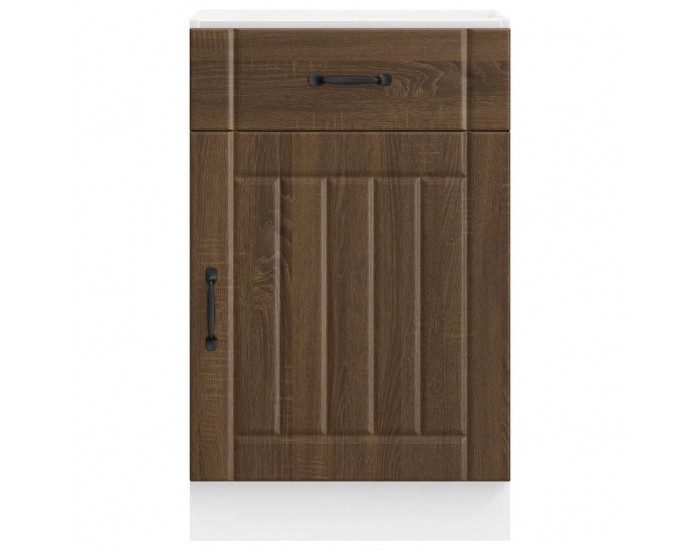 Sonata H Кухненски шкаф Lucca, кафяв дъб, инженерна дървесина