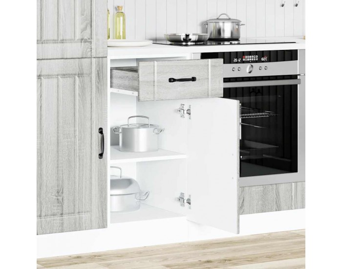 Sonata H Кухненски шкаф Lucca, сив сонома, инженерна дървесина