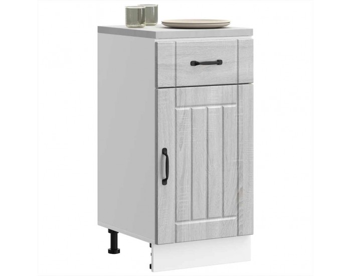 Sonata H Кухненски шкаф Lucca, сив сонома, инженерна дървесина