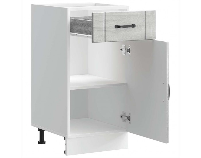 Sonata H Кухненски шкаф Lucca, сив сонома, инженерна дървесина