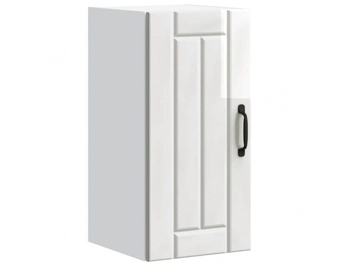 Sonata H Кухненски стенен шкаф Lucca, бял гланц, инженерно дърво