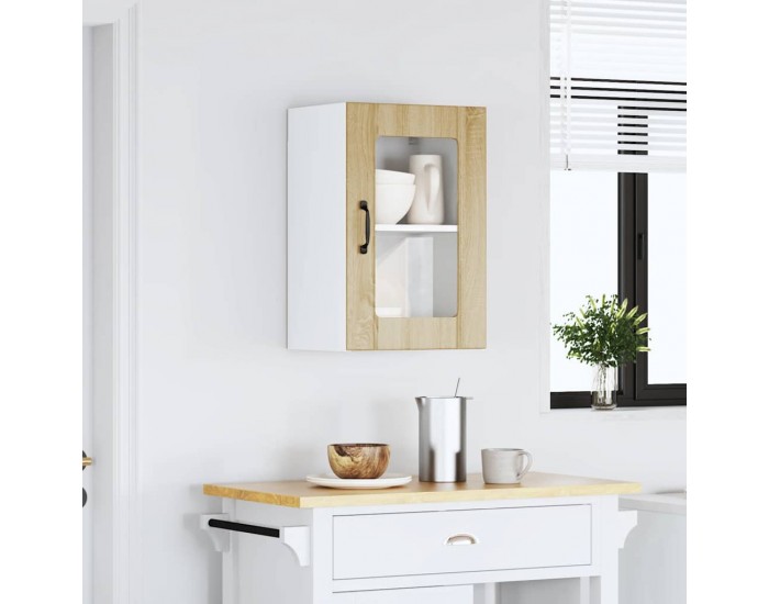 Sonata H Кухненски стенен шкаф със стъклена врата Lucca дъб сонома