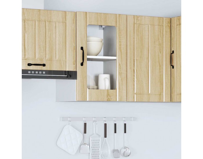 Sonata H Кухненски стенен шкаф със стъклена врата Lucca дъб сонома