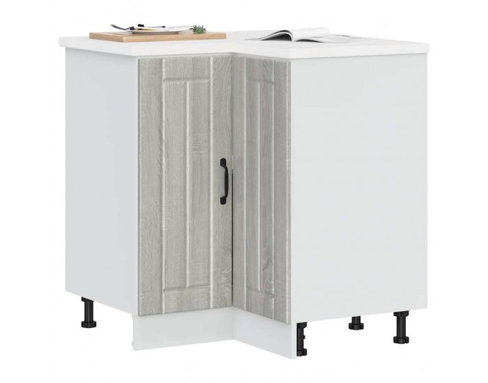 Sonata H Кухненски ъглов шкаф Lucca, сив сонома, инженерно дърво