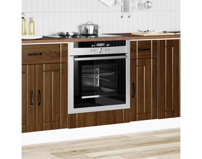 Sonata H Шкаф за фурна, Lucca, кафяв дъб, инженерно дърво