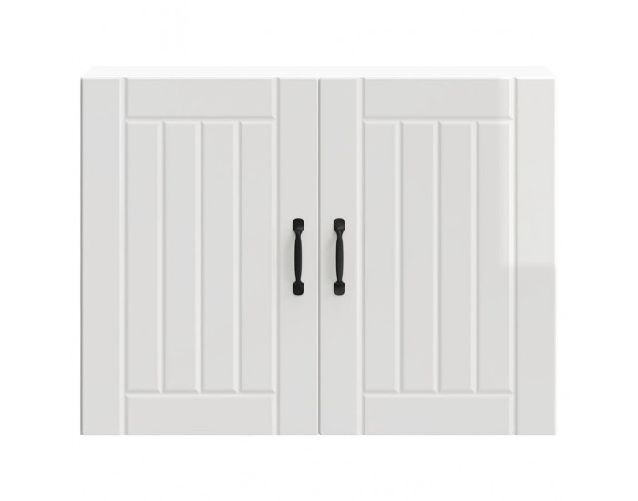 Sonata H Кухненски стенен шкаф Lucca, бял гланц, инженерно дърво