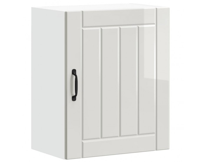 Sonata H Кухненски стенен шкаф Lucca, бял гланц, инженерно дърво