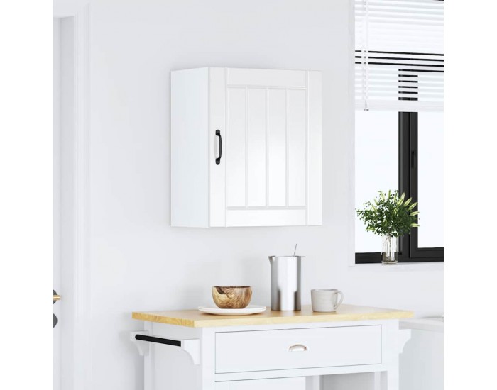 Sonata H Кухненски стенен шкаф Lucca, бял гланц, инженерно дърво