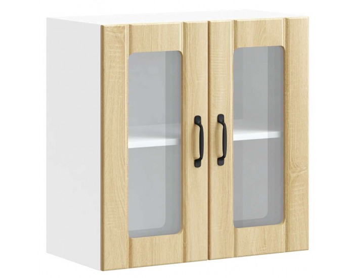 Sonata H Кухненски стенен шкаф със стъклена врата Lucca дъб сонома, инженерно дърво