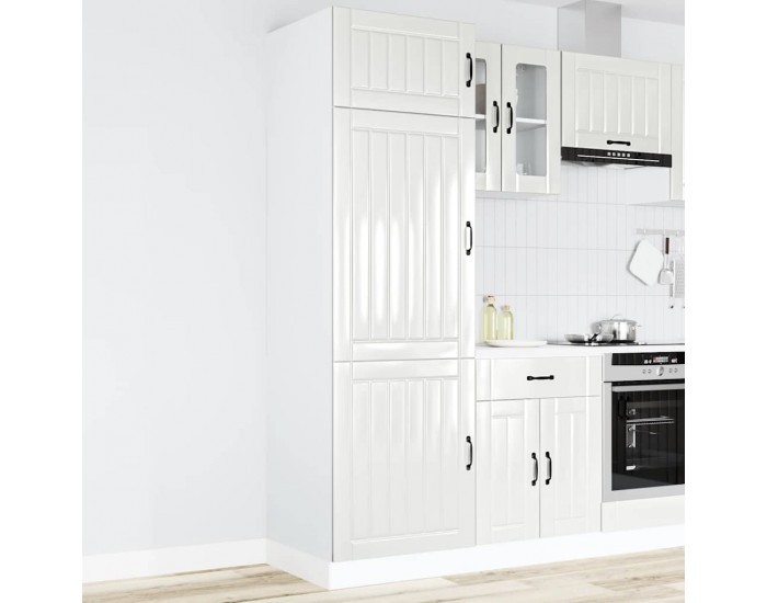 Sonata H Кухненски шкаф Lucca, бял гланц, инженерно дърво