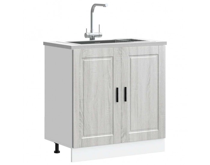 Sonata H Шкаф за мивка, Porto, сив сонома, 80x46x81,5см, инженерно дърво