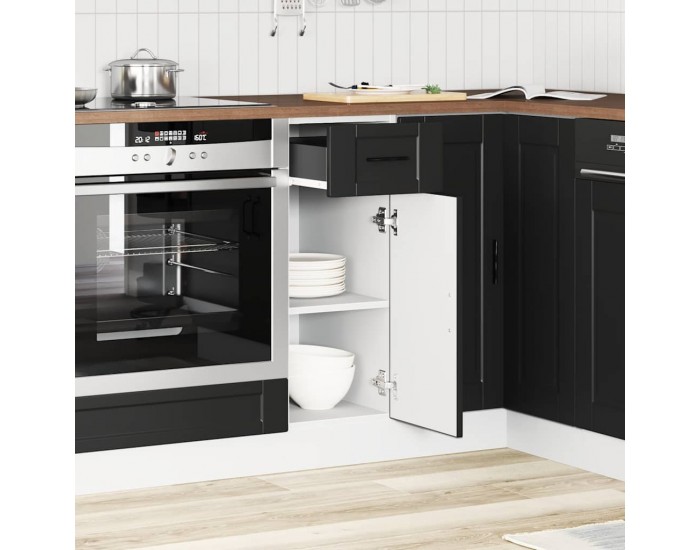 Sonata H Кухненски шкаф Porto, черен, инженерно дърво