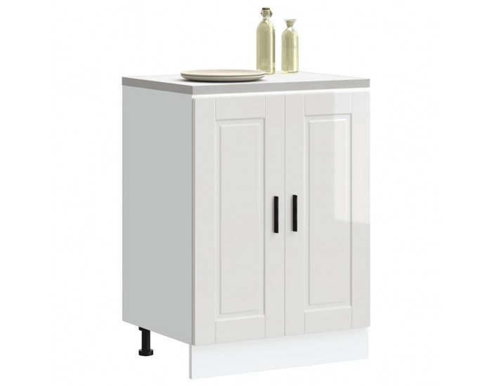 Sonata H Кухненски шкаф Porto, бял гланц, инженерно дърво