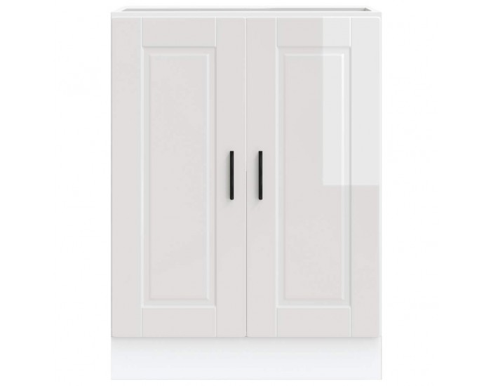 Sonata H Кухненски шкаф Porto, бял гланц, инженерно дърво