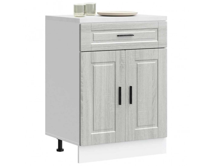 Sonata H Кухненски шкаф Porto, сив сонома, инженерно дърво