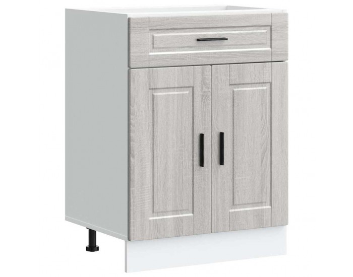 Sonata H Кухненски шкаф Porto, сив сонома, инженерно дърво