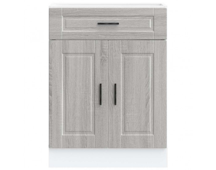 Sonata H Кухненски шкаф Porto, сив сонома, инженерно дърво