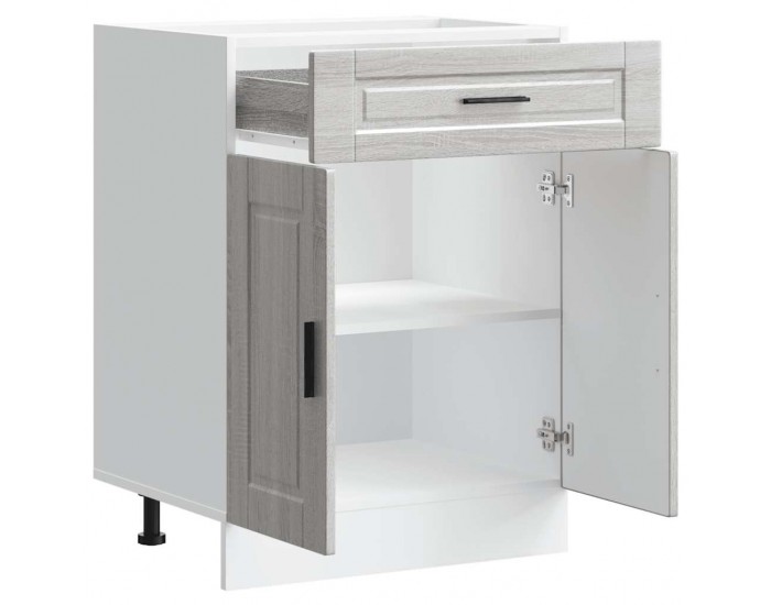 Sonata H Кухненски шкаф Porto, сив сонома, инженерно дърво