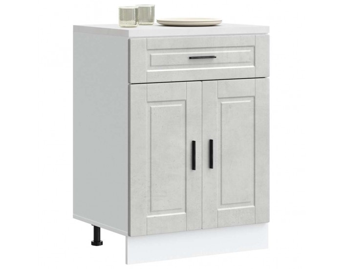 Sonata H Кухненски шкаф Porto, бетонно сив, инженерно дърво