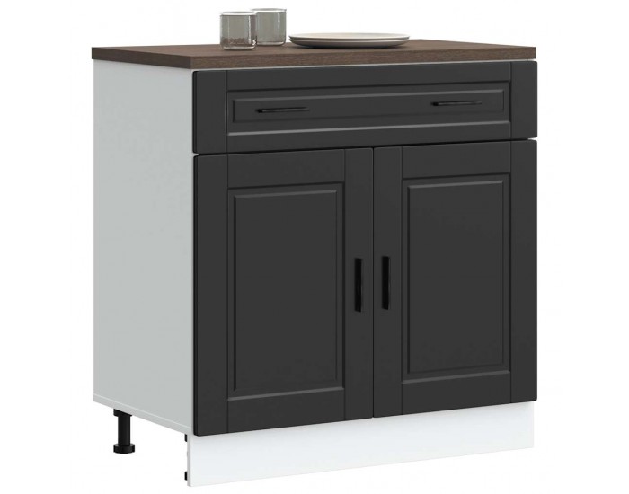 Sonata H Кухненски шкаф Porto, черен, инженерно дърво